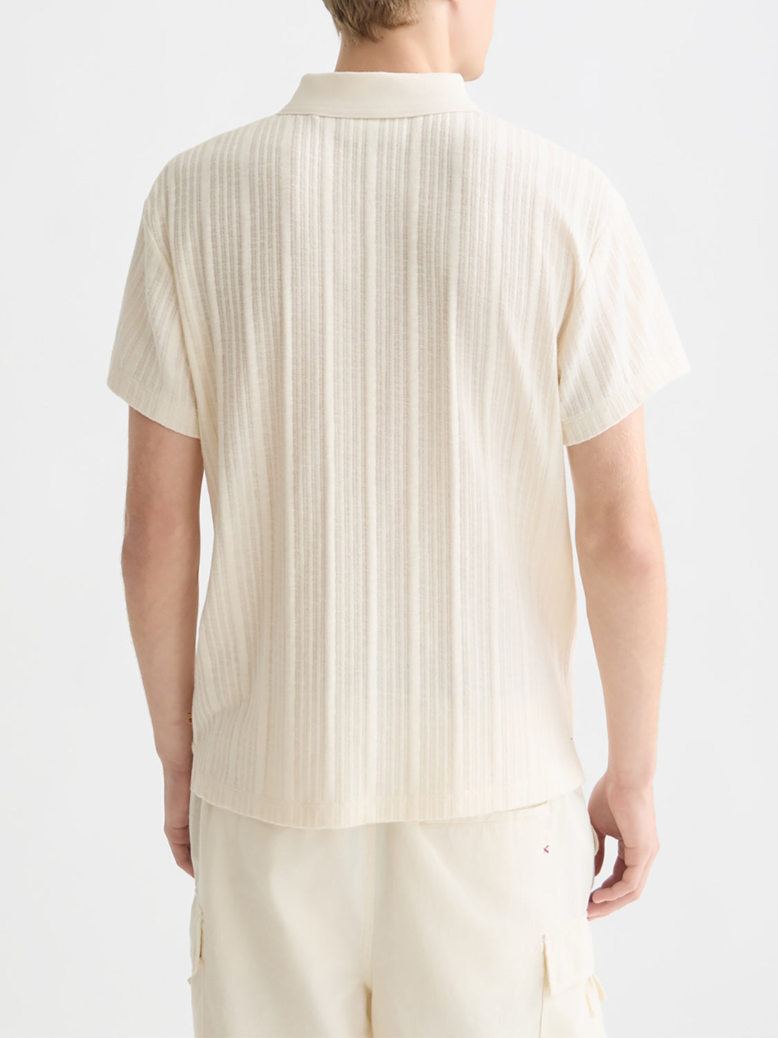 Scotch & Soda : Ribbed polo - Eggnog - Collector Store Sydney