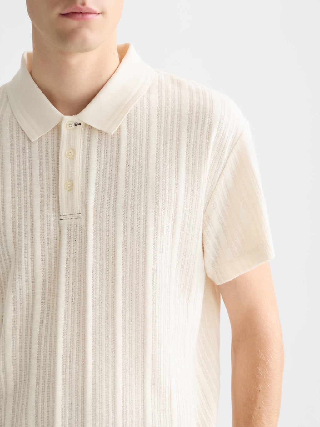 Scotch & Soda : Ribbed polo - Eggnog - Collector Store Sydney