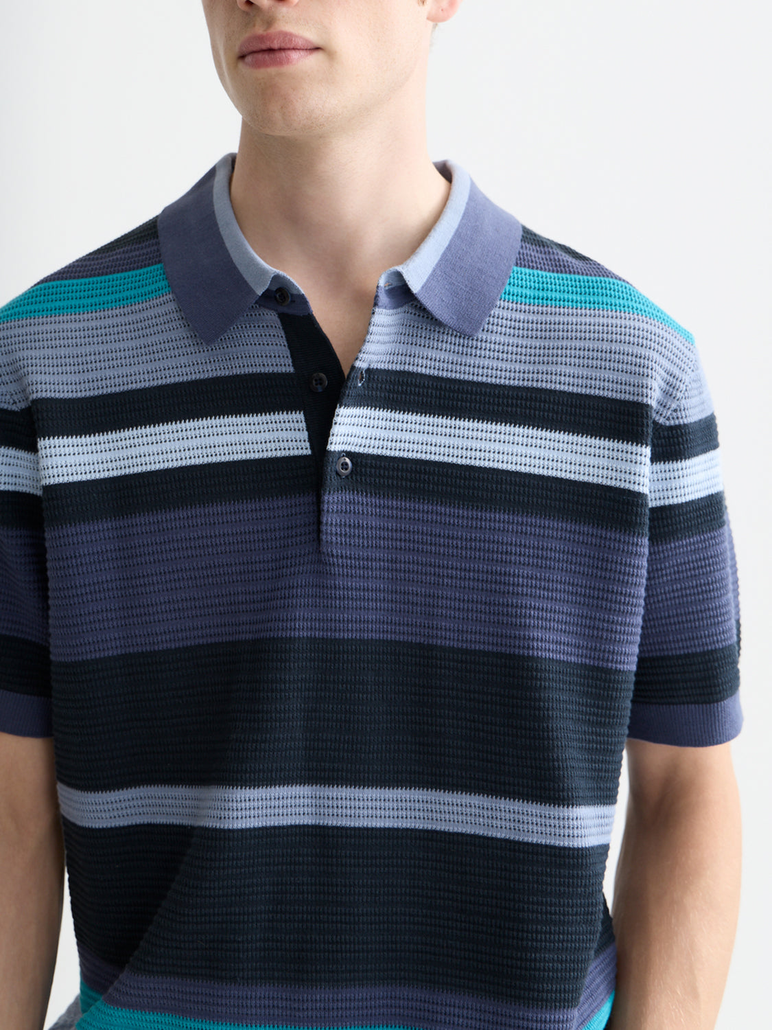 Scotch & Soda Knitted polo - Oceana Stripes