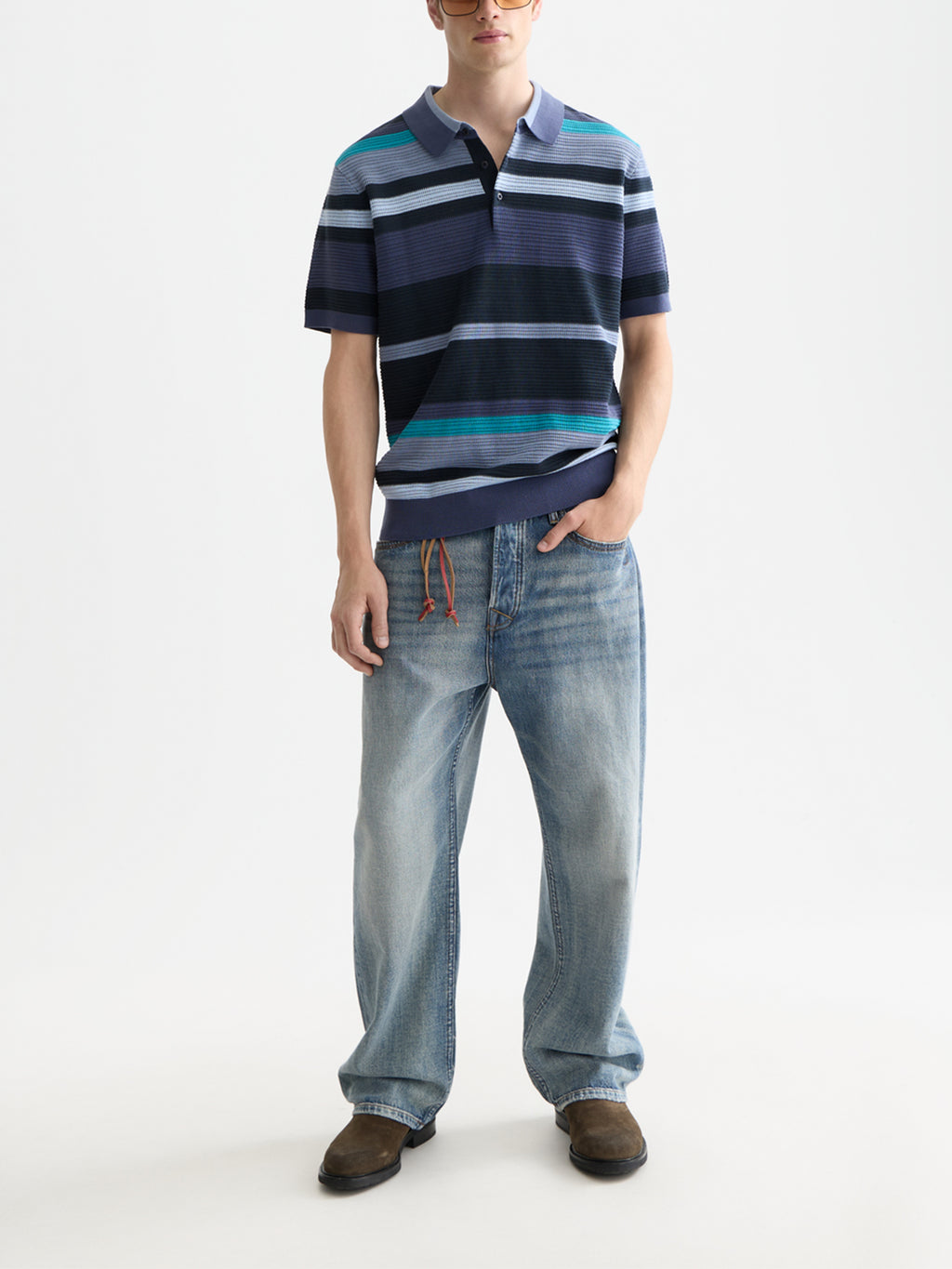 Scotch & Soda Knitted polo - Oceana Stripes