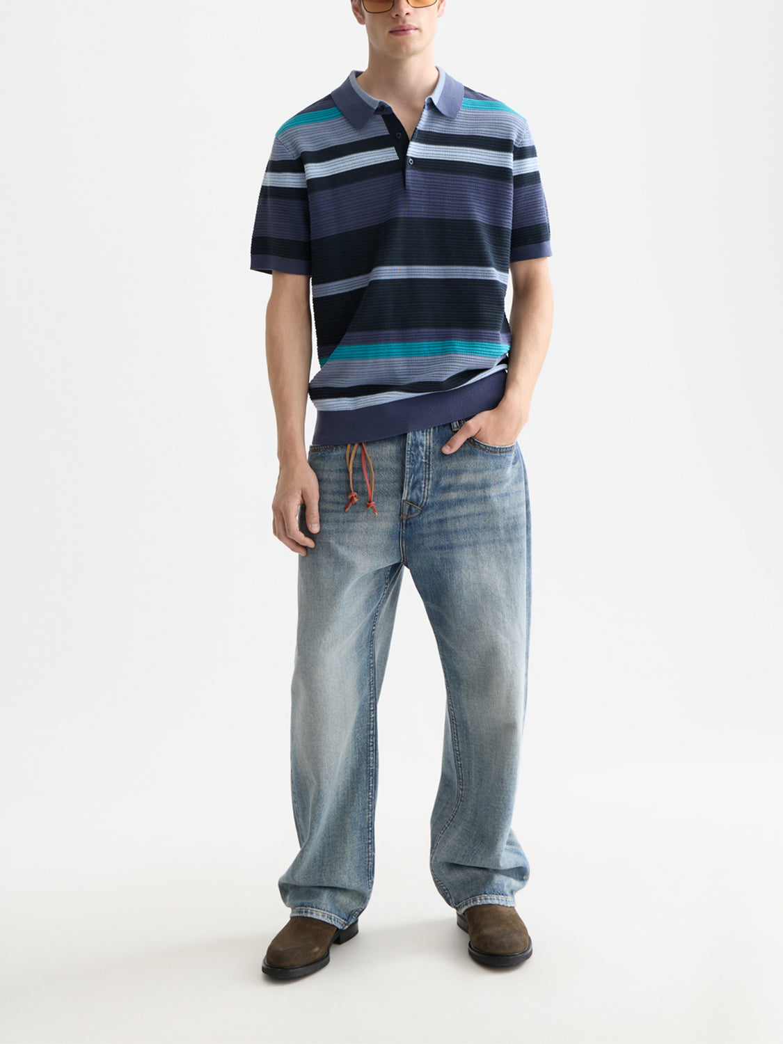 Scotch & Soda Knitted polo - Oceana Stripes