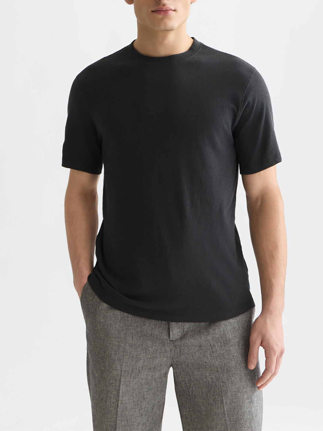 Scotch & Soda : Cotton-linen t-shirt - Meteorite - Collector Store Sydney