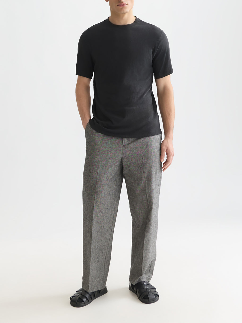 Scotch & Soda : Cotton-linen t-shirt - Meteorite - Collector Store Sydney