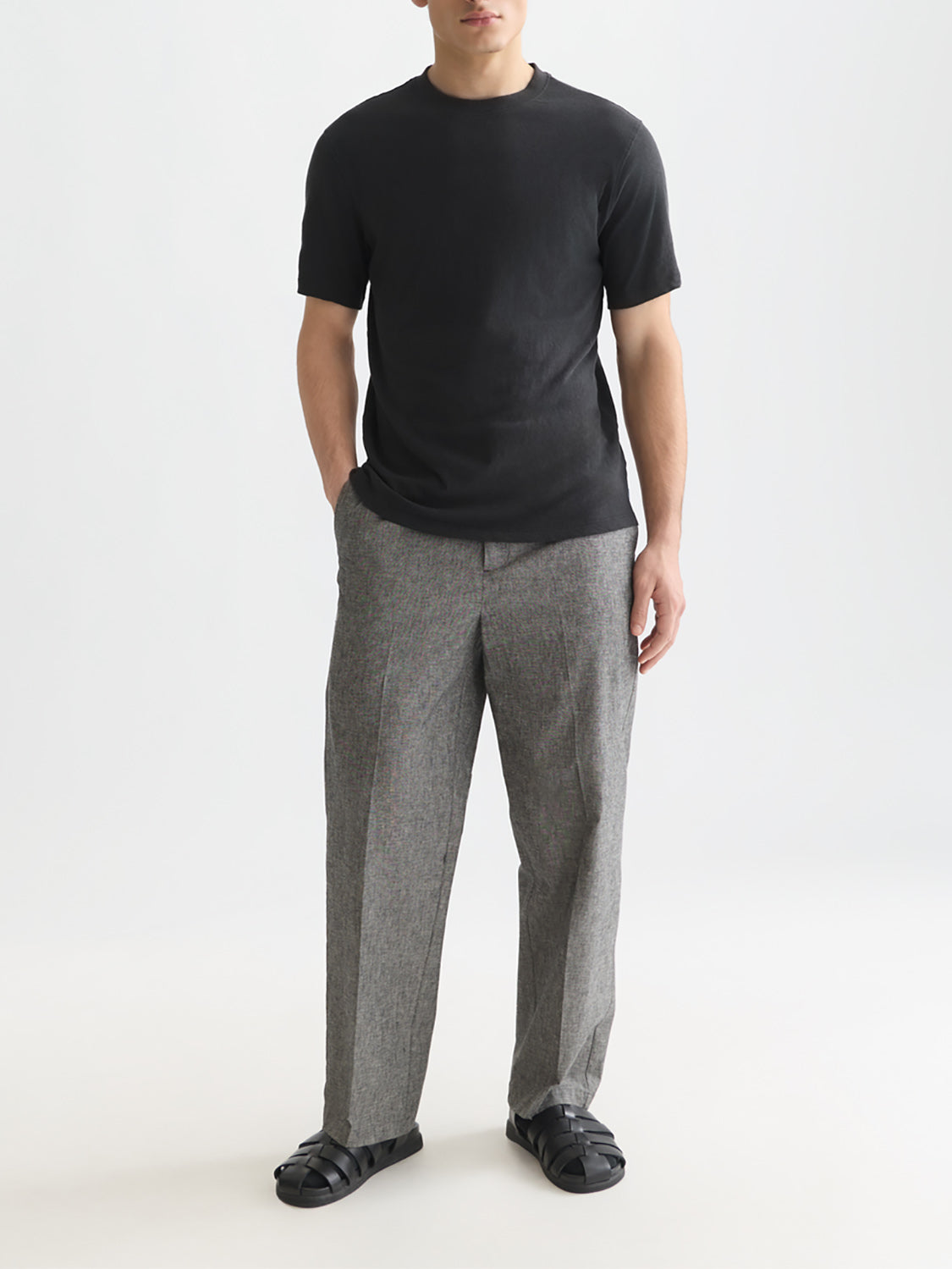 Scotch & Soda : Cotton-linen t-shirt - Meteorite - Collector Store Sydney