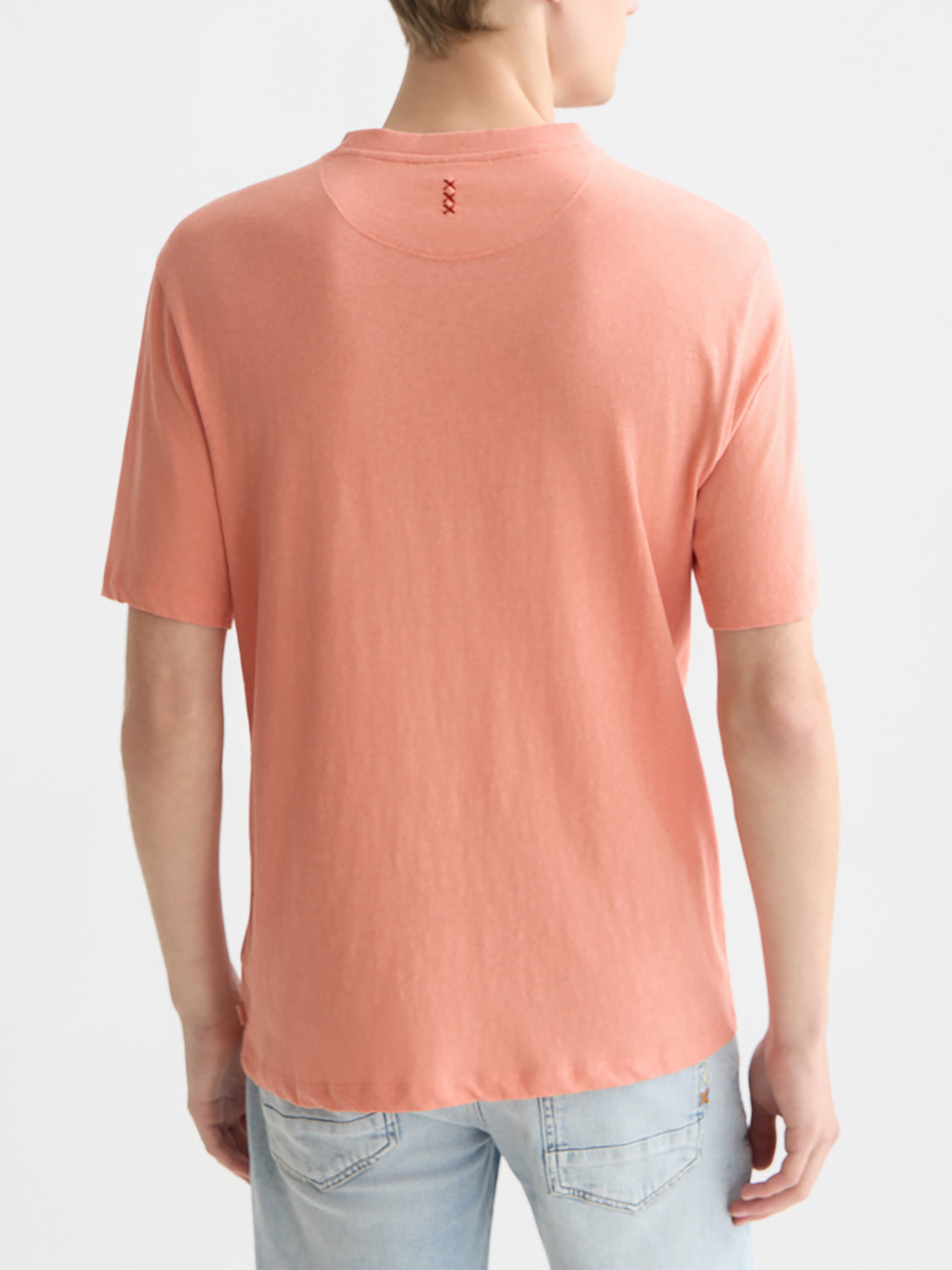 Scotch & Soda - Cotton-linen t-shirt - Clay - Collector Store Sydney