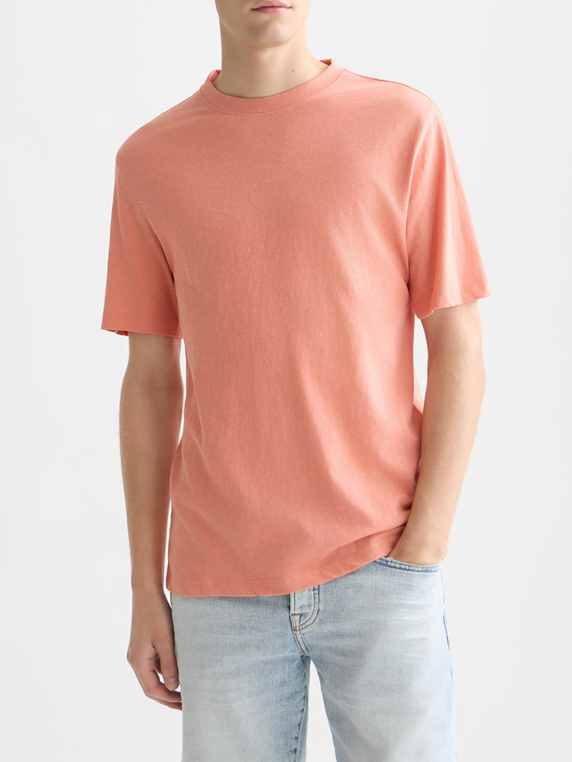 Scotch & Soda - Cotton-linen t-shirt - Clay - Collector Store Sydney