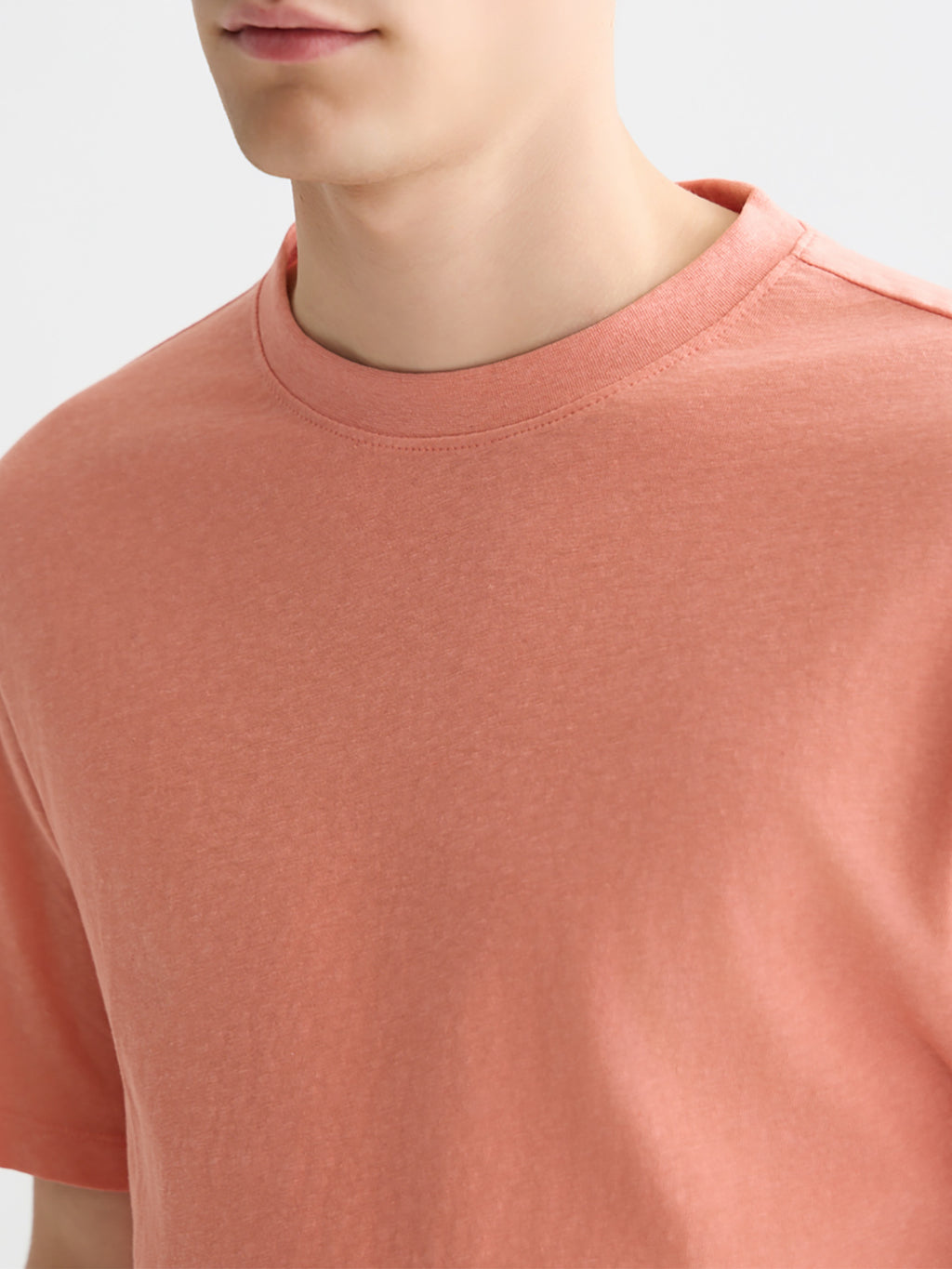 Scotch & Soda - Cotton-linen t-shirt - Clay - Collector Store Sydney