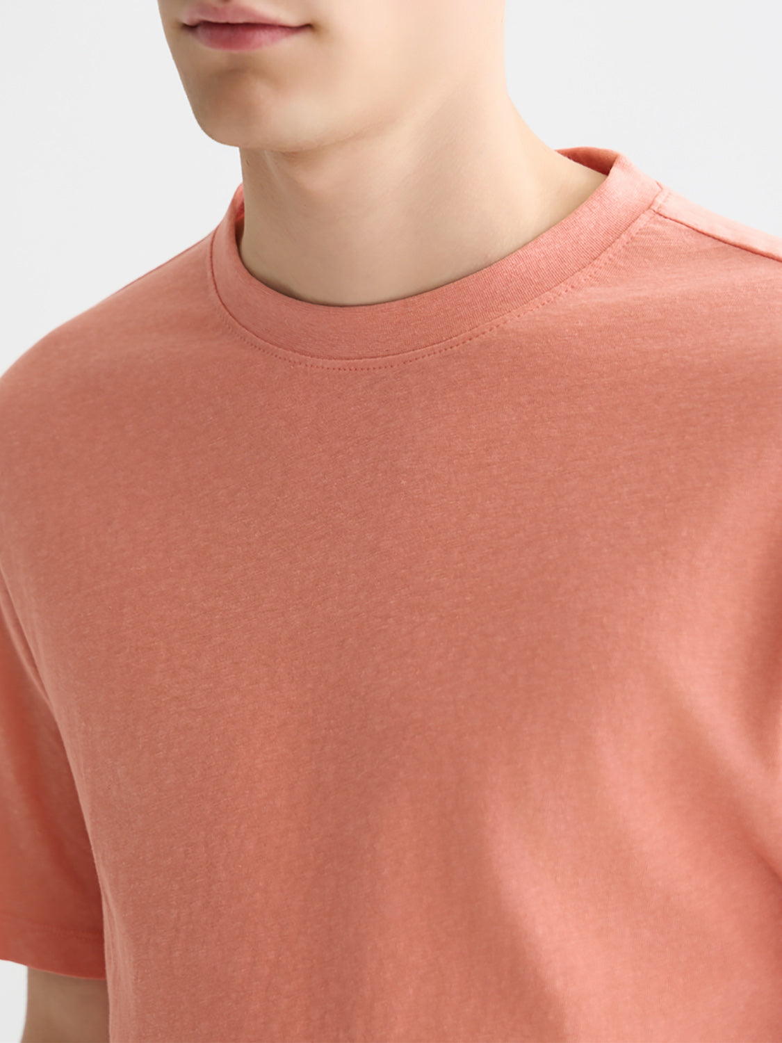 Scotch & Soda - Cotton-linen t-shirt - Clay - Collector Store Sydney