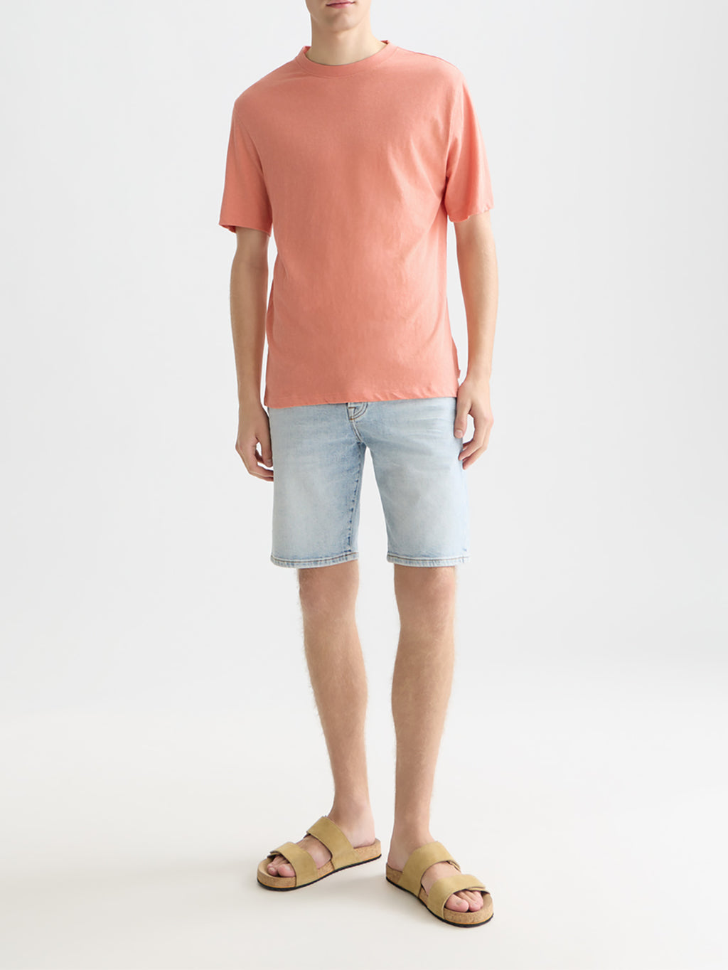 Scotch & Soda - Cotton-linen t-shirt - Clay - Collector Store Sydney