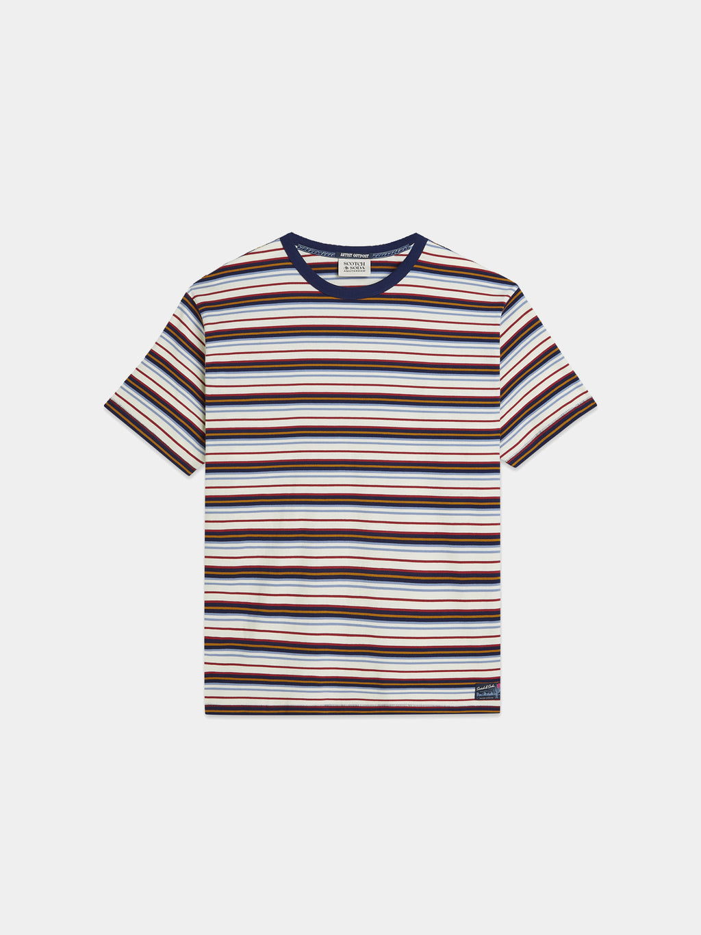 Scotch & Soda : Yarn-dyed t-shirt - Pageant Blue Stripe - Collector Store Sydney