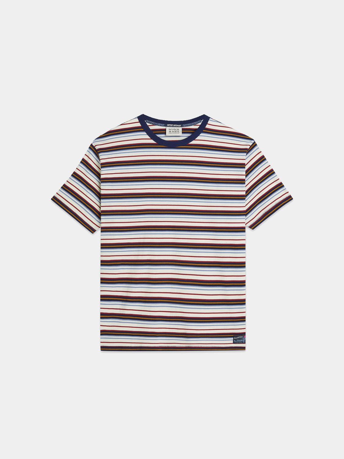 Scotch & Soda : Yarn-dyed t-shirt - Pageant Blue Stripe - Collector Store Sydney