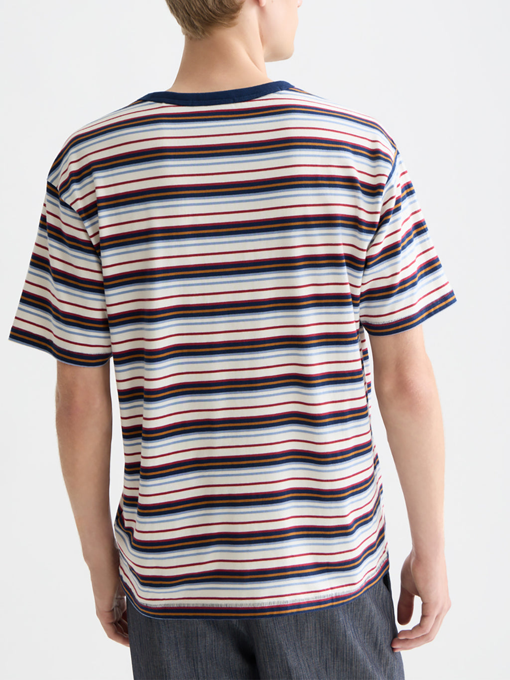Scotch & Soda : Yarn-dyed t-shirt - Pageant Blue Stripe - Collector Store Sydney
