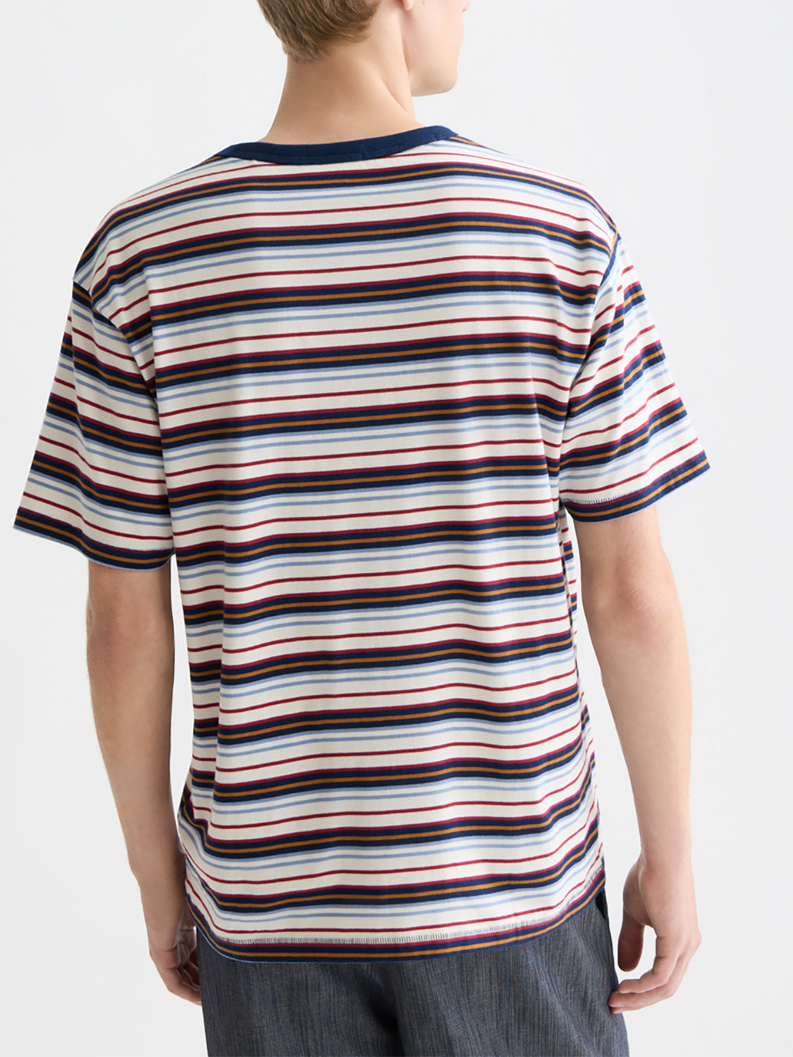 Scotch & Soda : Yarn-dyed t-shirt - Pageant Blue Stripe - Collector Store Sydney