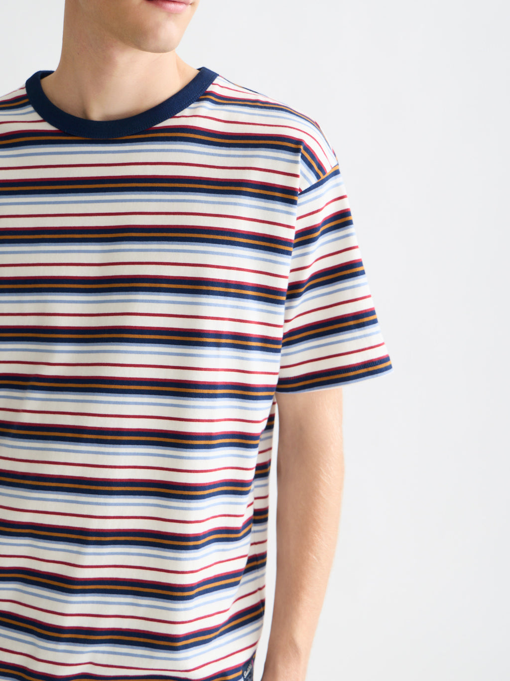 Scotch & Soda : Yarn-dyed t-shirt - Pageant Blue Stripe - Collector Store Sydney