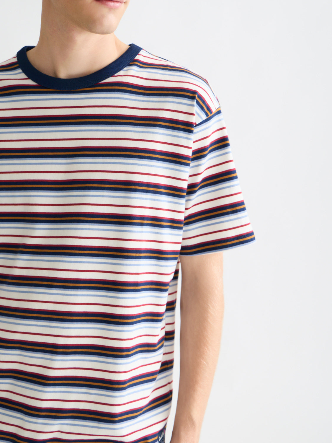 Scotch & Soda : Yarn-dyed t-shirt - Pageant Blue Stripe - Collector Store Sydney