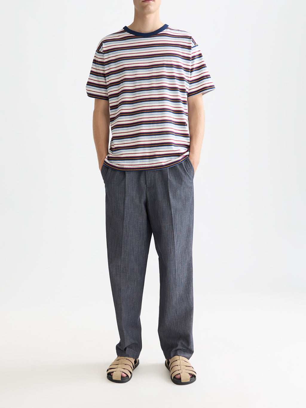 Scotch & Soda : Yarn-dyed t-shirt - Pageant Blue Stripe - Collector Store Sydney