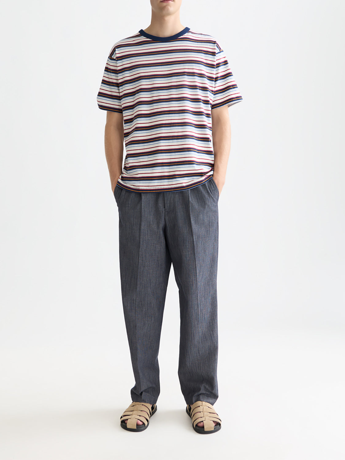 Scotch & Soda : Yarn-dyed t-shirt - Pageant Blue Stripe - Collector Store Sydney