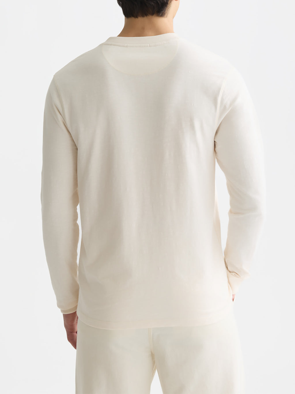 Scotch & Soda - Slub Henley t-shirt - Eggnog