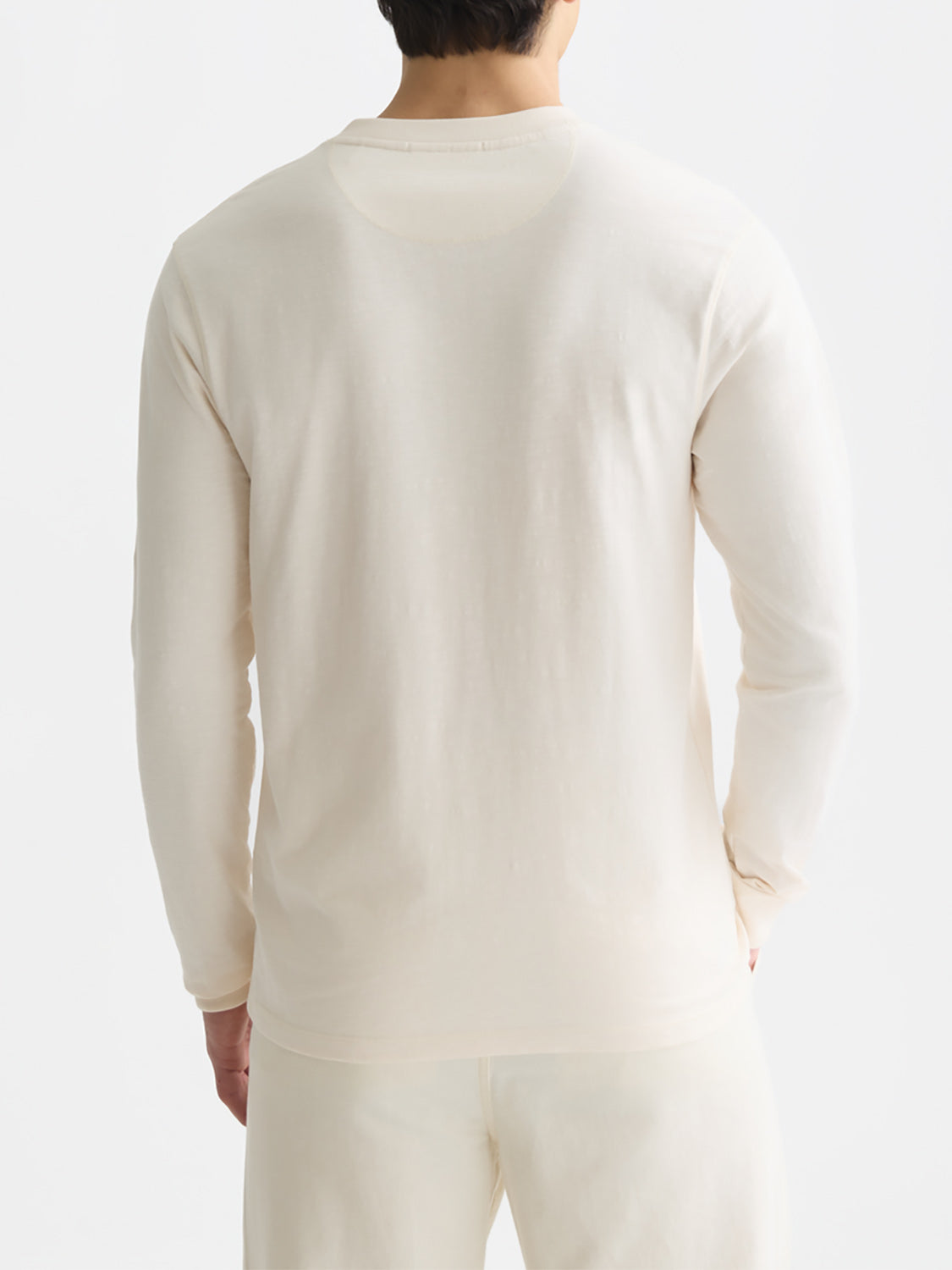 Scotch & Soda - Slub Henley t-shirt - Eggnog