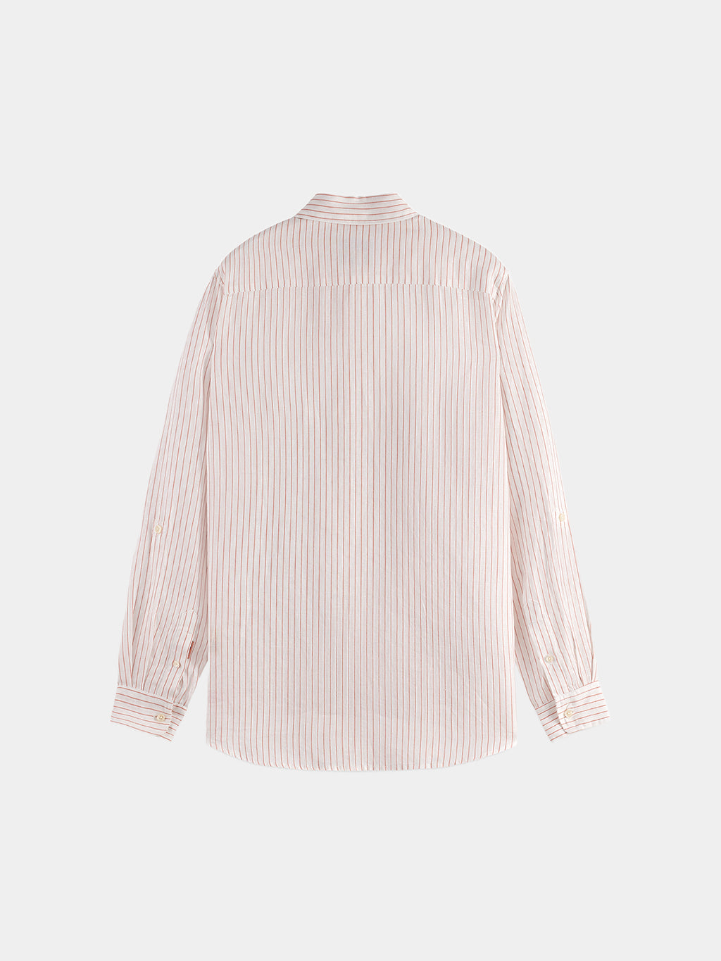 Scotch & Soda Striped linen shirt - Canyon clay