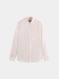 Scotch & Soda Striped linen shirt - Canyon clay