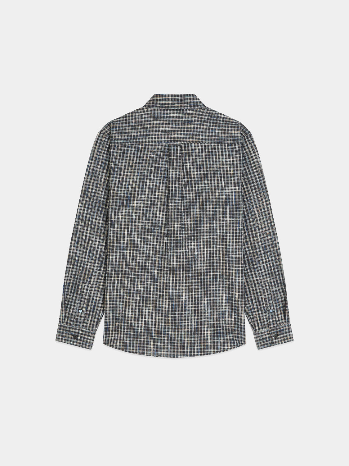 Scotch & Soda - Seersucker micro-check shirt  - Meteorite