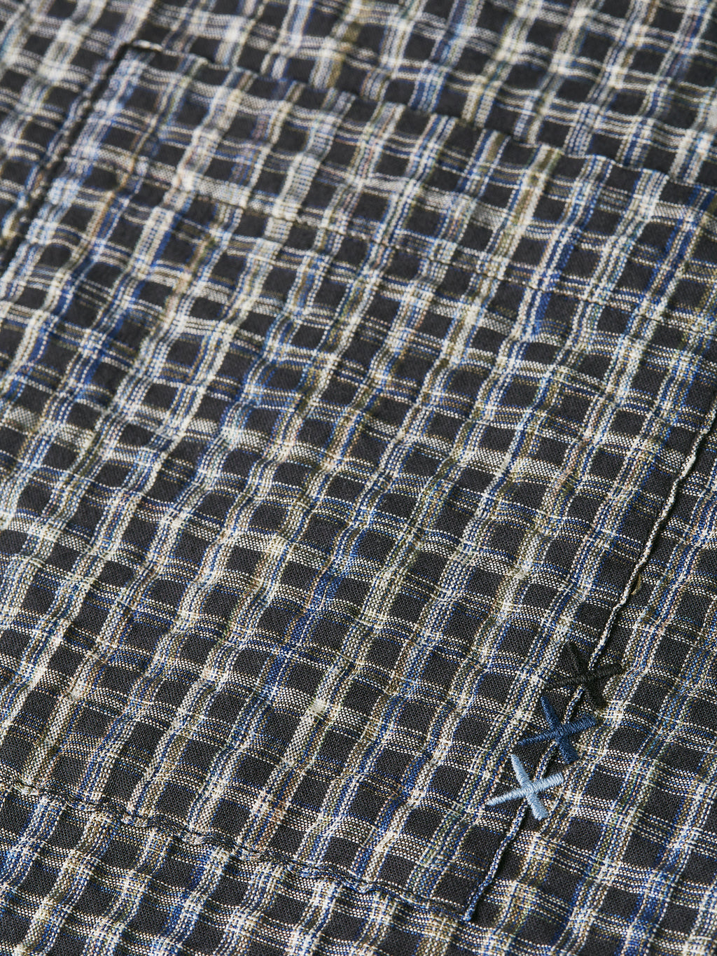Scotch & Soda - Seersucker micro-check shirt  - Meteorite