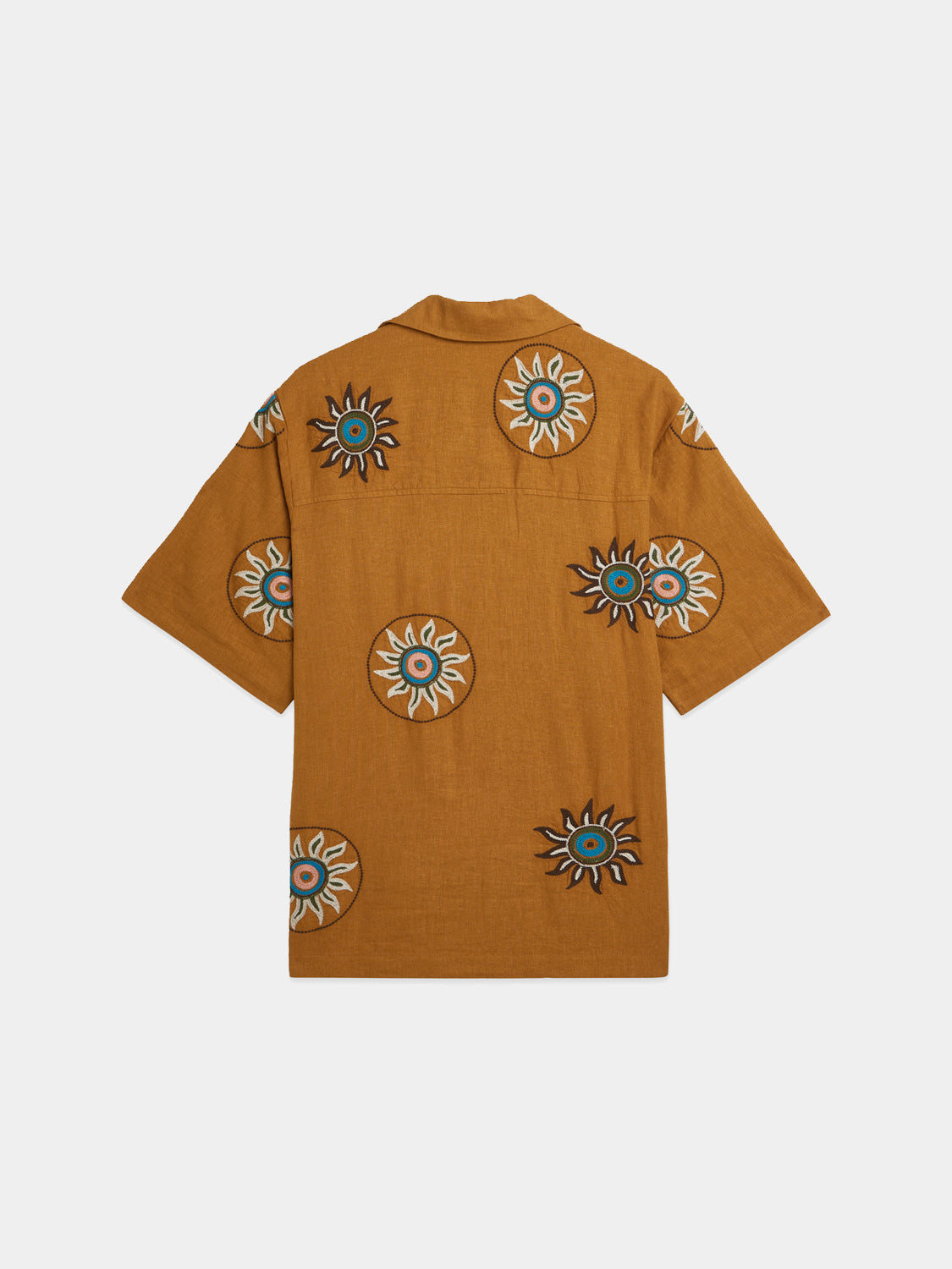 Scotch & Soda : Embroidered linen S/S shirt - Cathay Spice - Collector Store Sydney