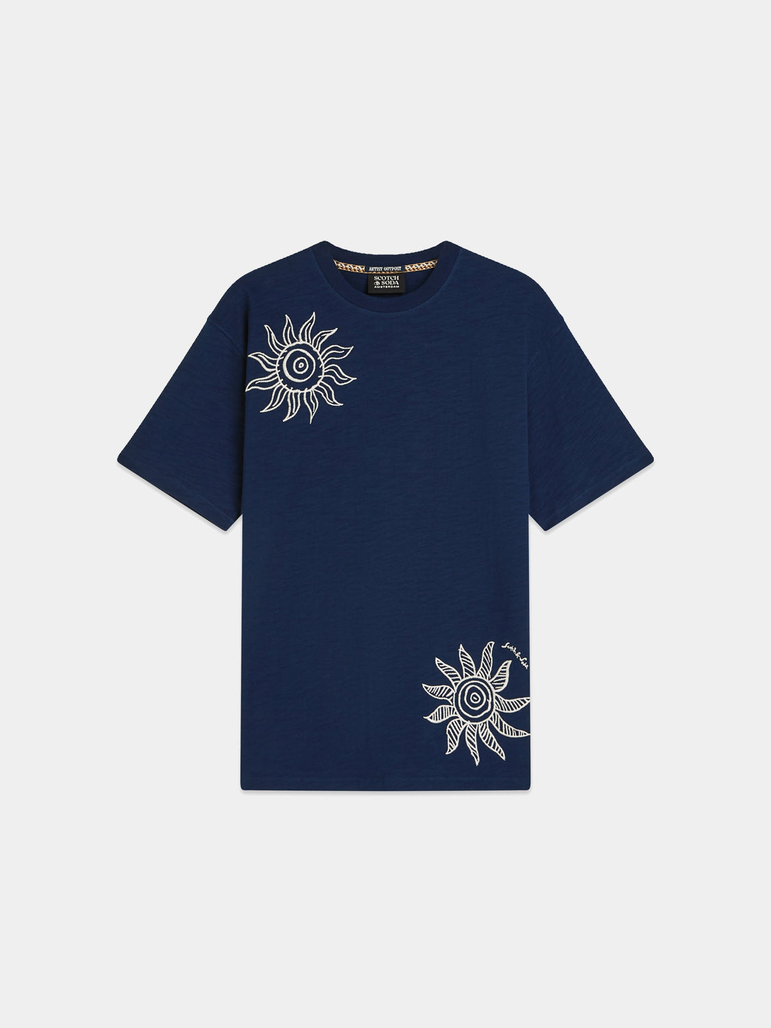 Scotch & Soda - Artwork t-shirt - Pageant Blue