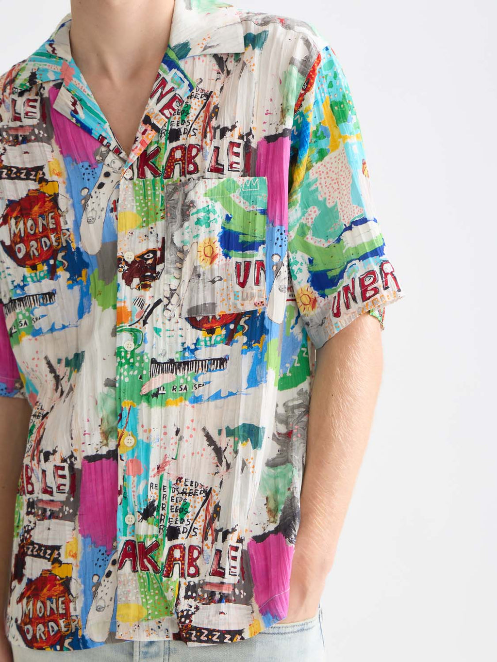 Basquiat Printed Short Sleeved Shirt - Collector Store Sydney