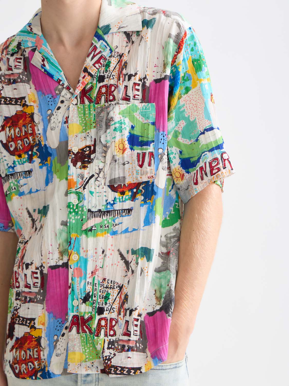 Basquiat Printed Short Sleeved Shirt - Collector Store Sydney