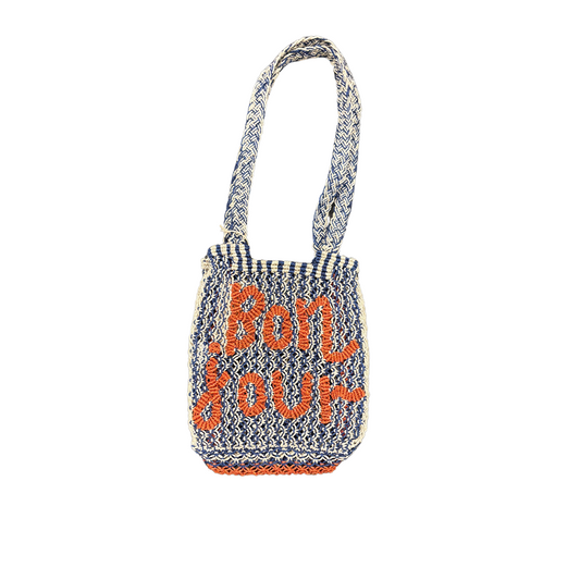 The Jacksons - CARA BAG - BON JOUR STRIPE - Indigo / Natural - Spice - Collector Store