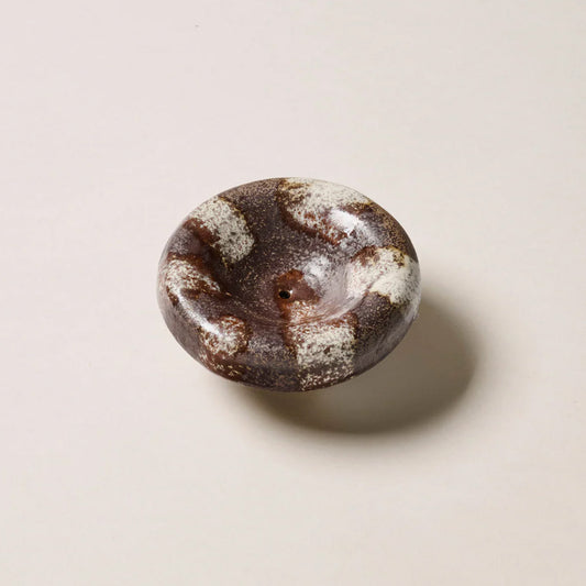 Gentle Habits ceramic vessel incense holder - chocolate