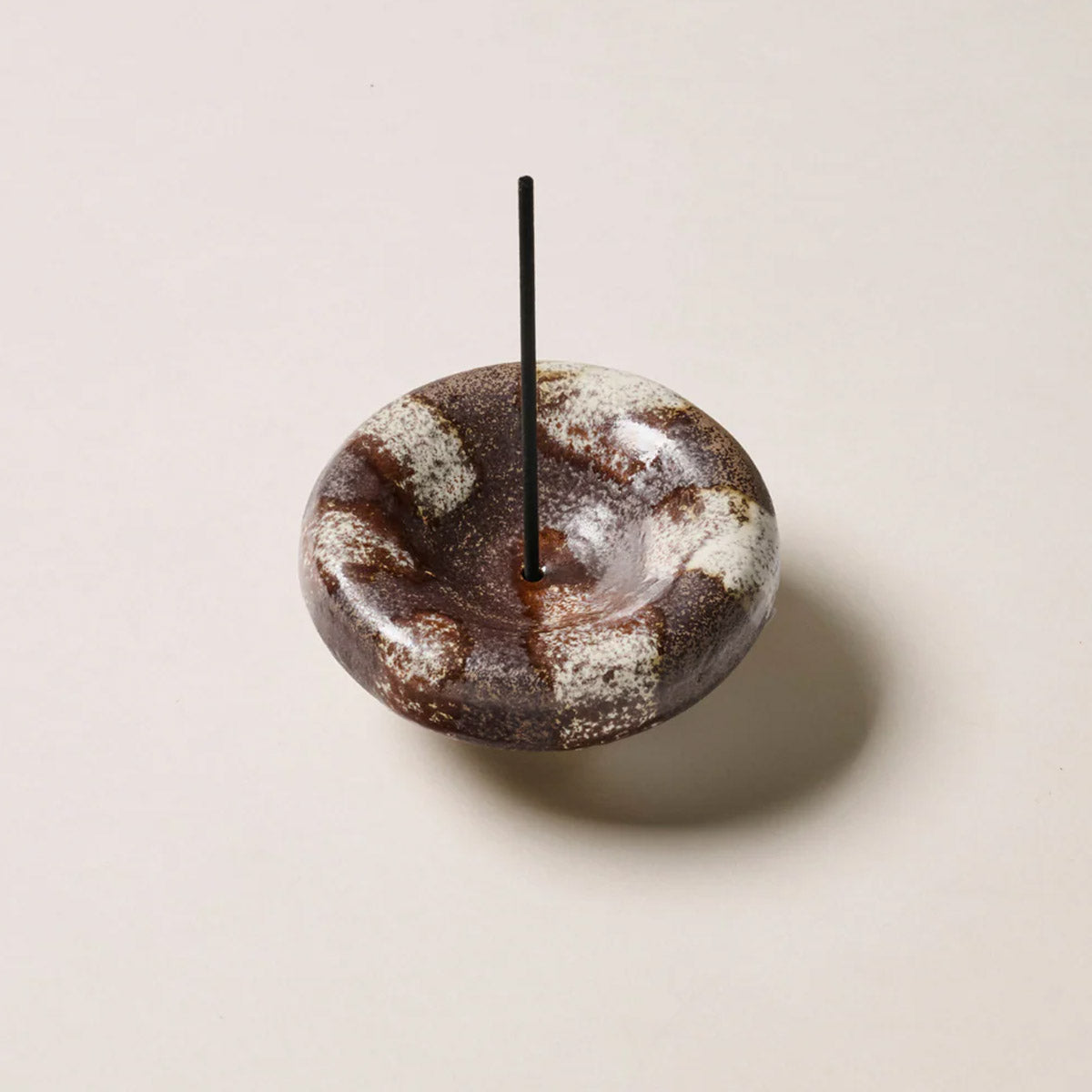 Gentle Habits ceramic vessel incense holder - chocolate