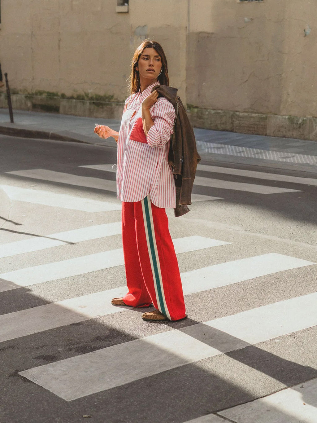 Araminta James - AJ Single Stripe Trackpant - Tango Red