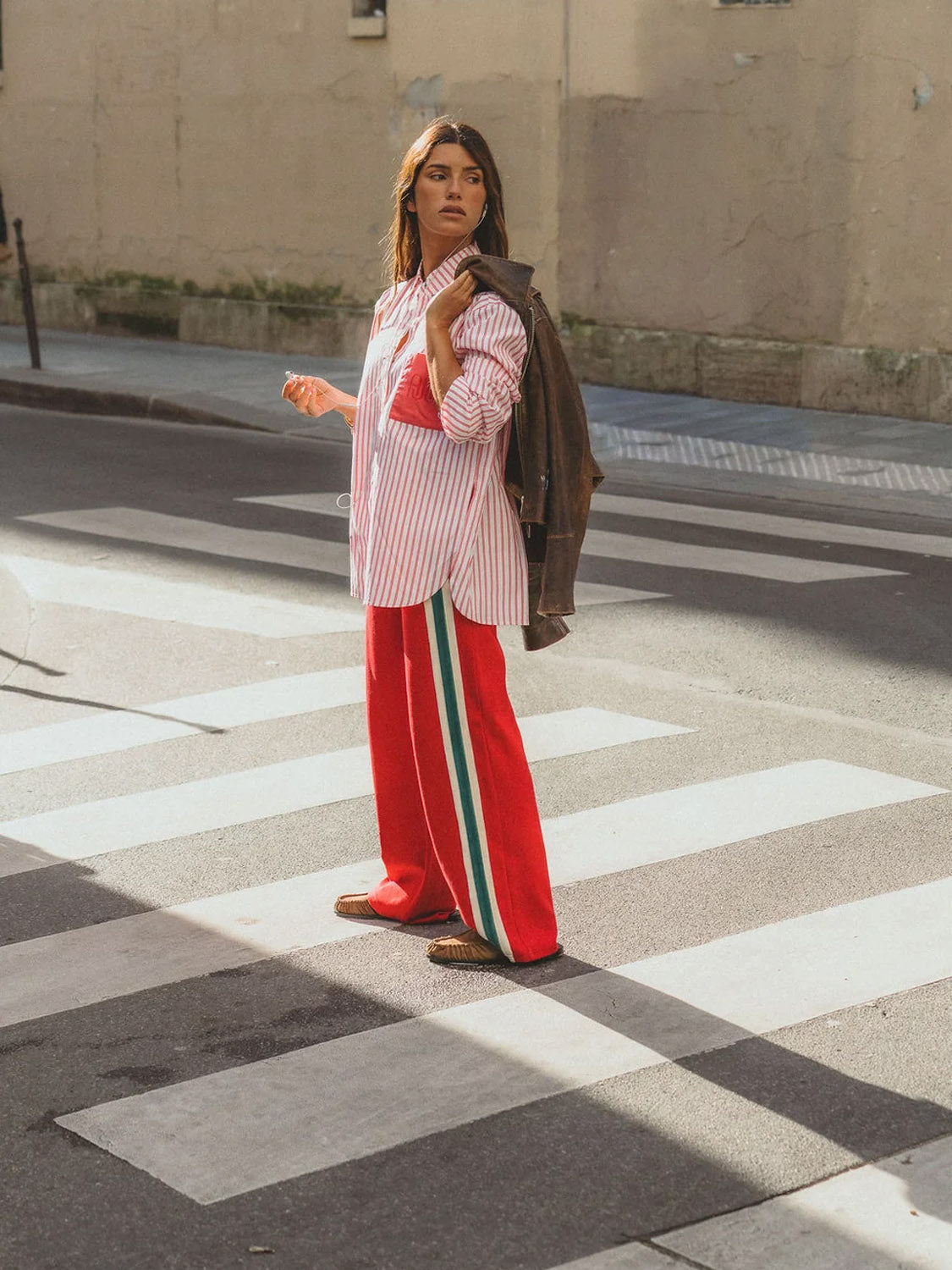 Araminta James - AJ Single Stripe Trackpant - Tango Red
