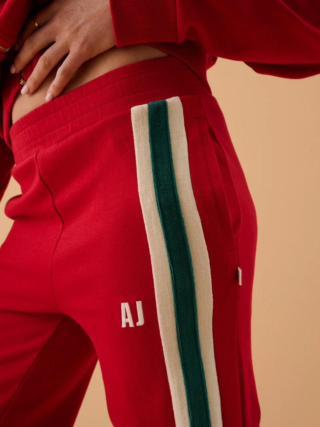 Araminta James - AJ Single Stripe Trackpant - Tango Red