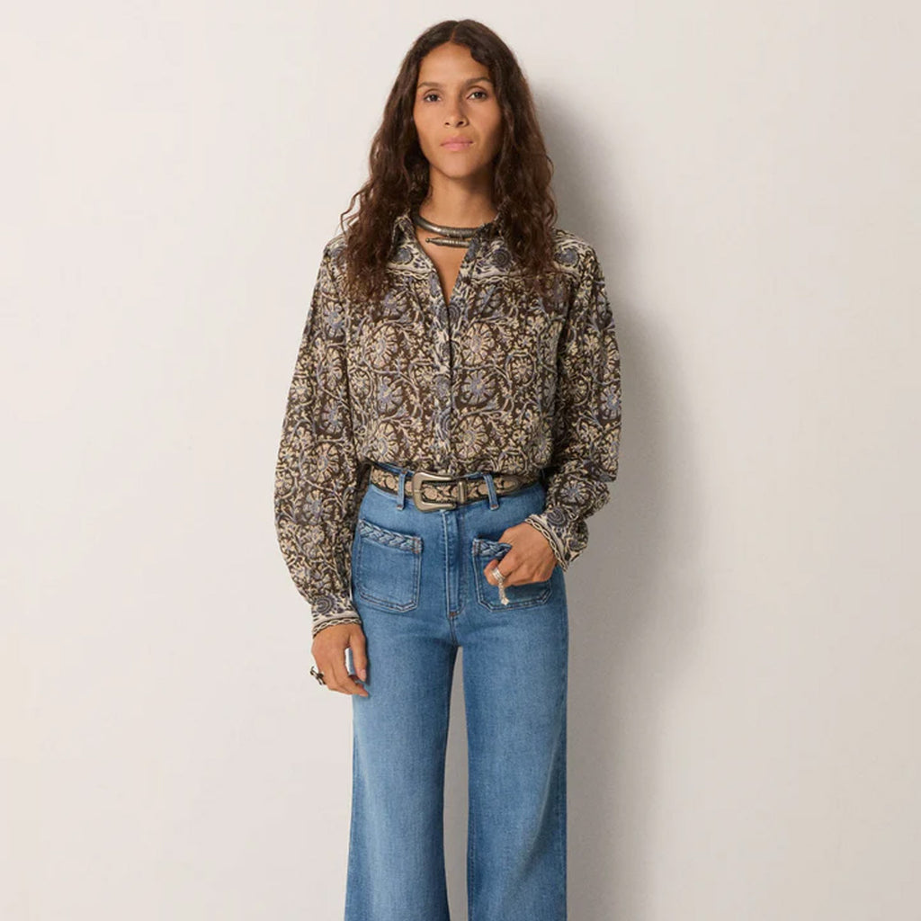 Maison Hotel : AMRIT BLOUSE - Blue Orchid - Collector Store Sydney