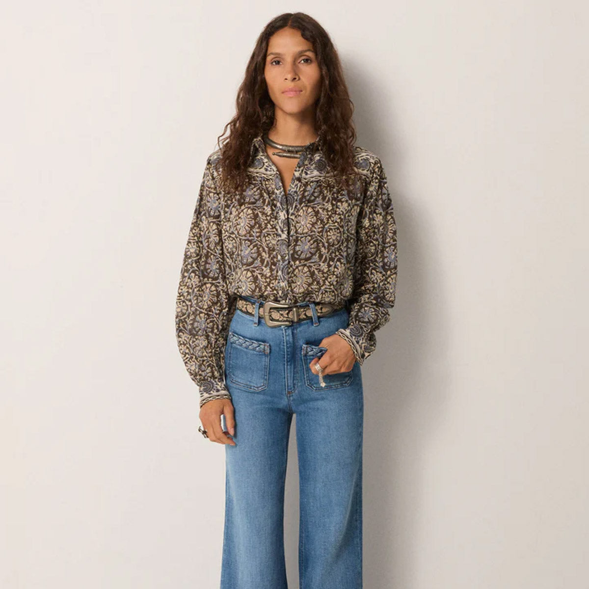 Maison Hotel : AMRIT BLOUSE - Blue Orchid - Collector Store Sydney