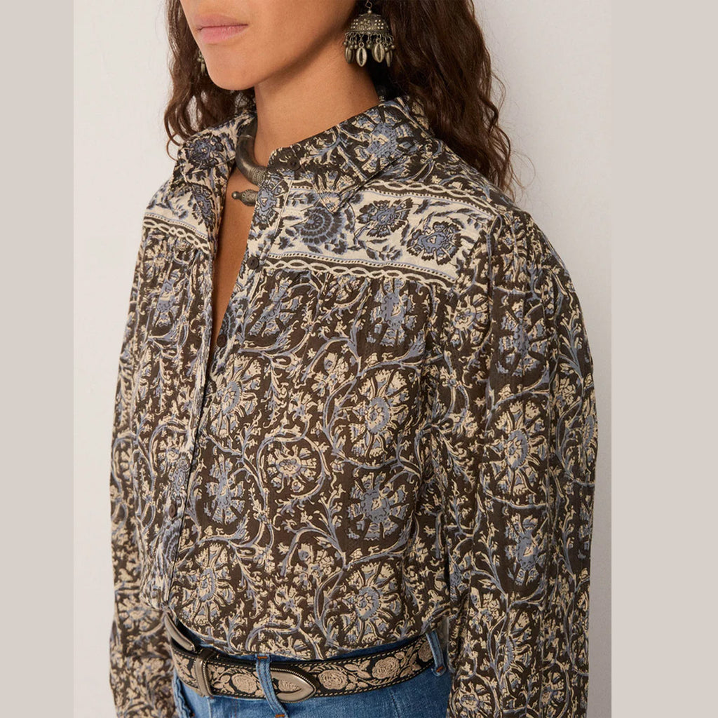Maison Hotel : AMRIT BLOUSE - Blue Orchid - Collector Store Sydney