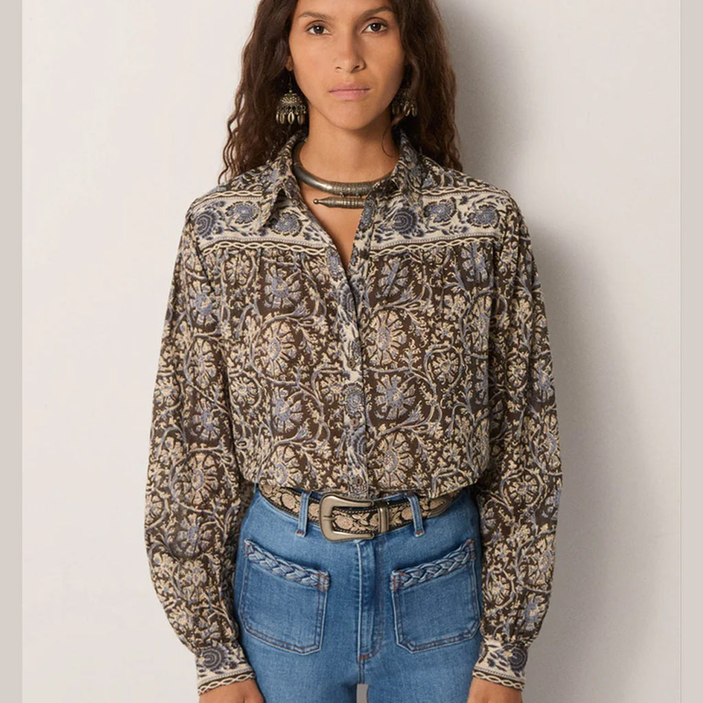 Maison Hotel : AMRIT BLOUSE - Blue Orchid - Collector Store Sydney
