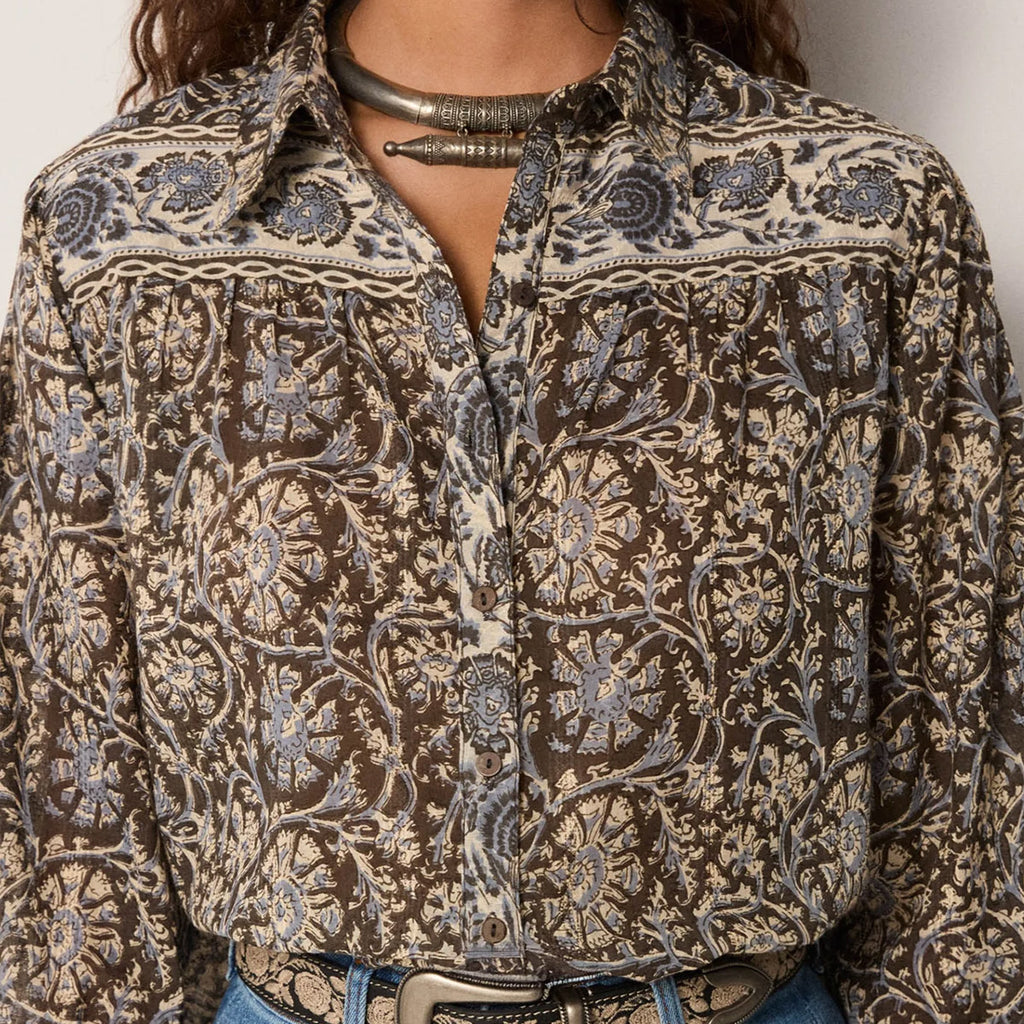 Maison Hotel : AMRIT BLOUSE - Blue Orchid - Collector Store Sydney