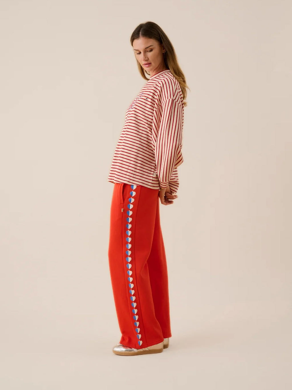 Araminta James - AMJ Waffle Long Sleeve Top - Red Alert