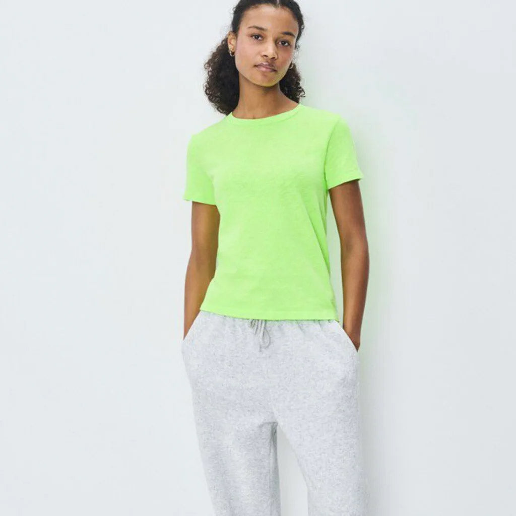 American Vintage Sonoma S/S Round Neck Tee - Fluro Apple - Collector Store Sydney