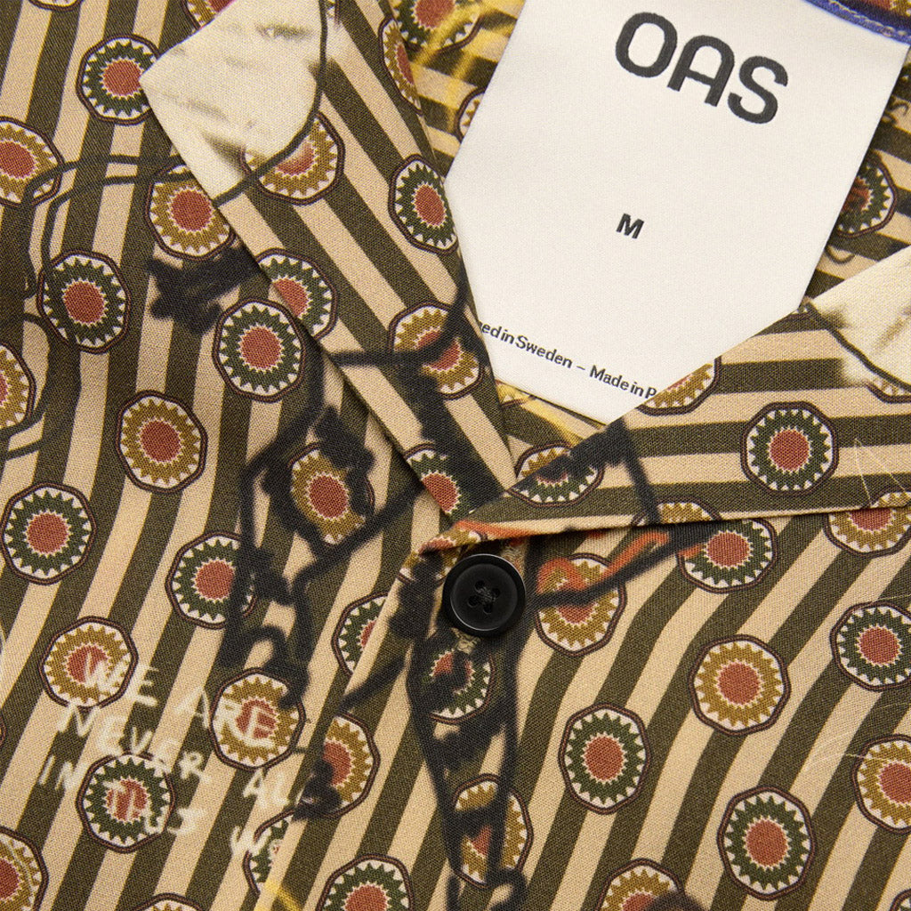 OAS Viscose Rocco Shirt Pattern - TanBlueRed - Collector Store