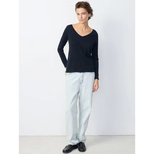 American Vintage L/S V Neck Tee - Sonoma - Black - Collector Store Sydney