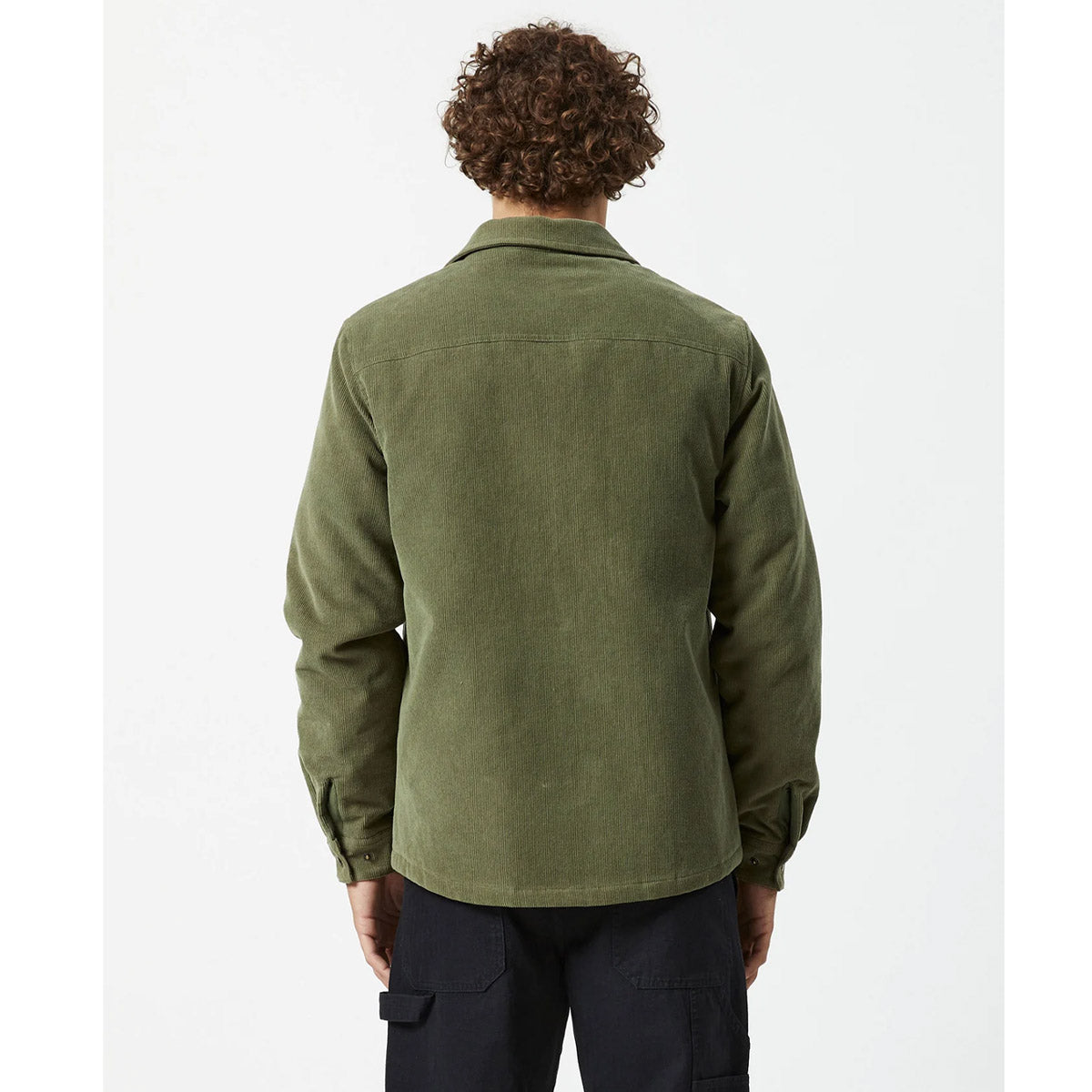 Mr Simple Quilted Cord Jacket - Army - Collector Store Sydney