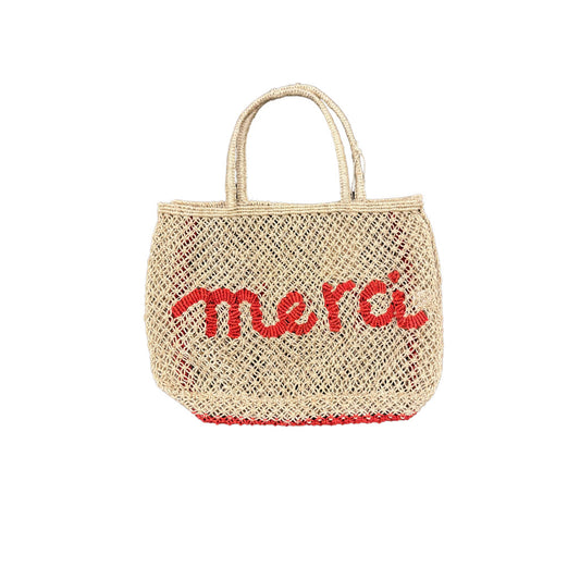 The Jacksons Merci Woven Jute Bag - Natural / Scarlet - Collector Store