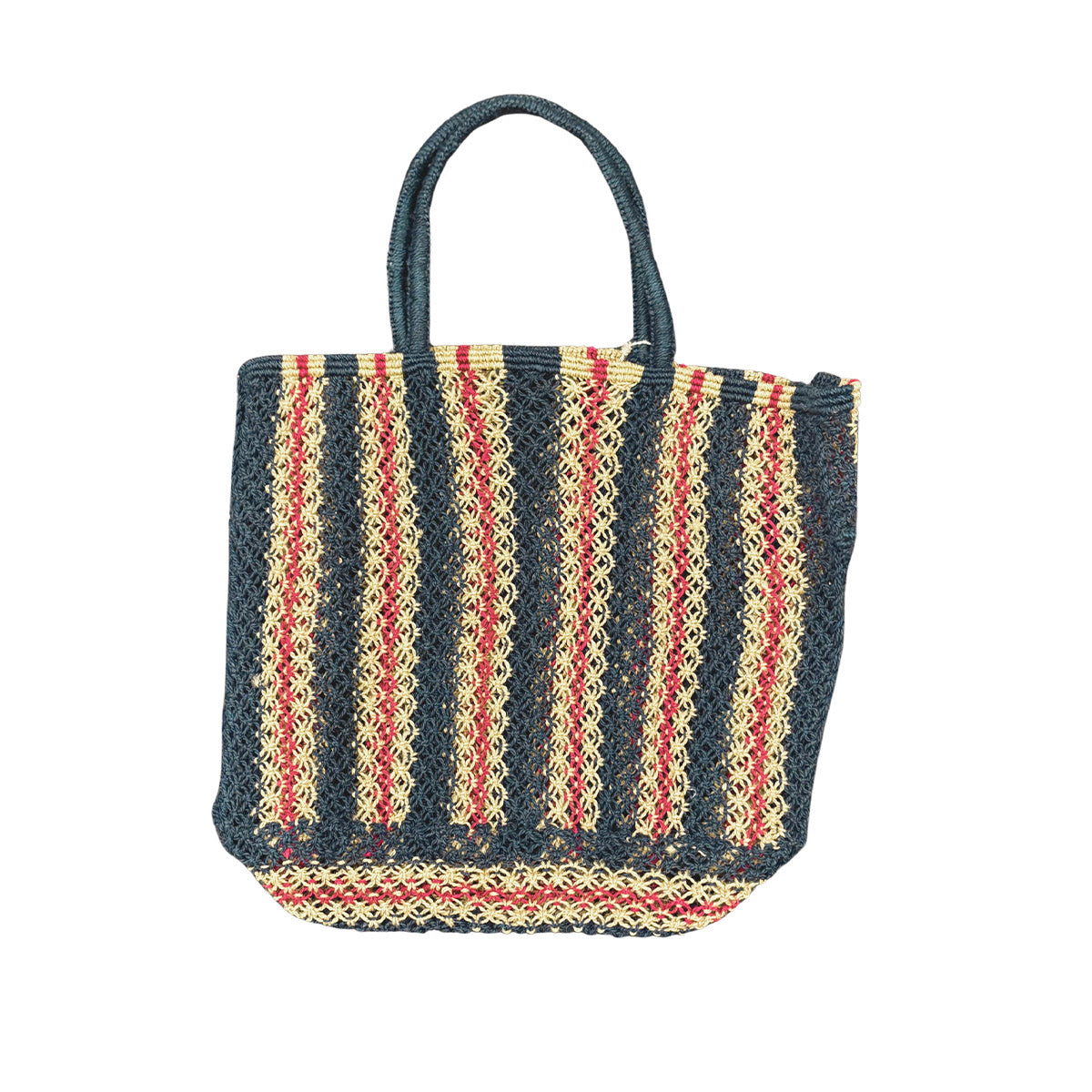 The Jacksons STRIPES Jute Bag - Dark Navy - Collector Store Sydney