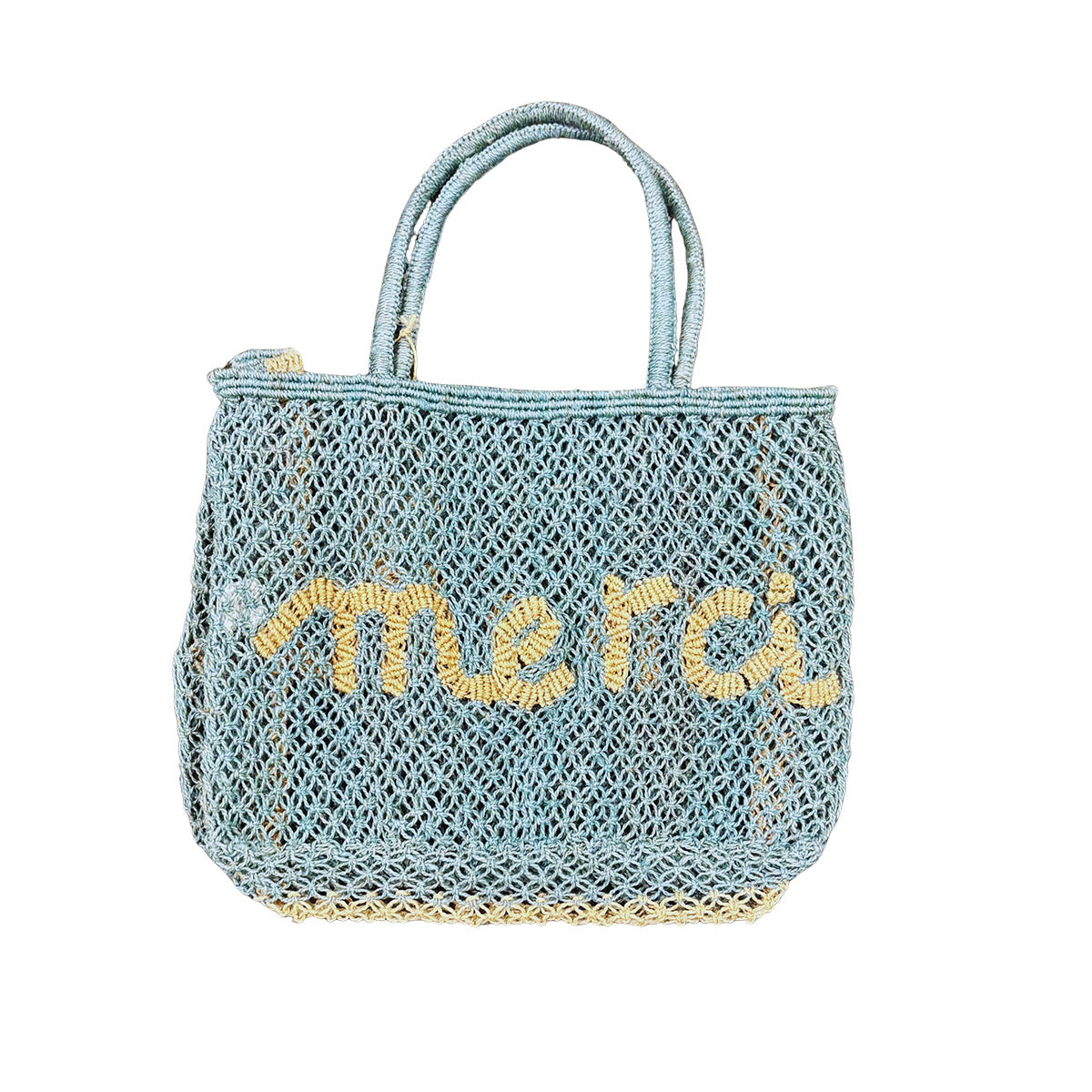 The Jacksons MERCI Jute Bag - Sky / Natural - Collector Store Sydney